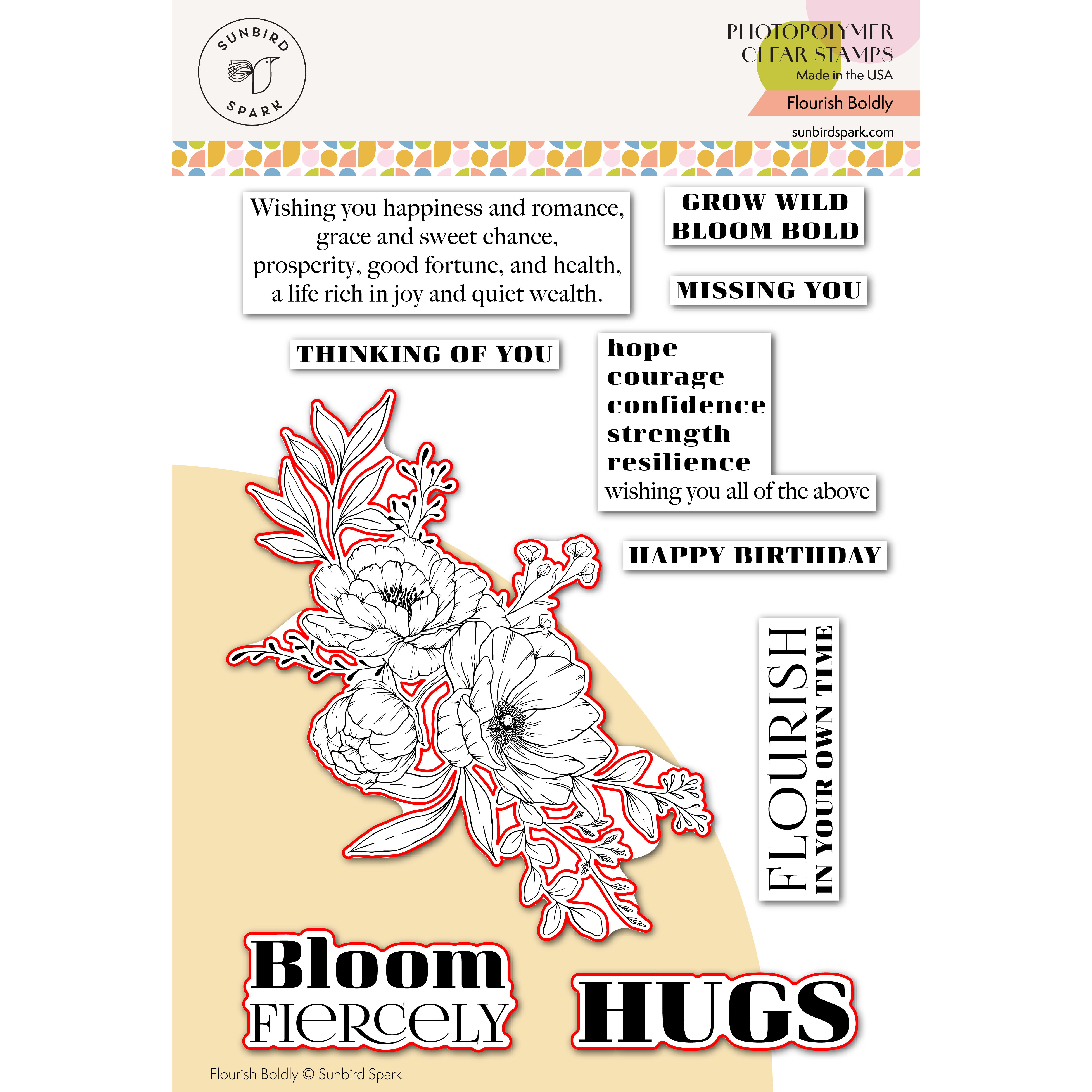 Flourish Boldly - Coordinating Crisp Cuts™ - Craft Dies