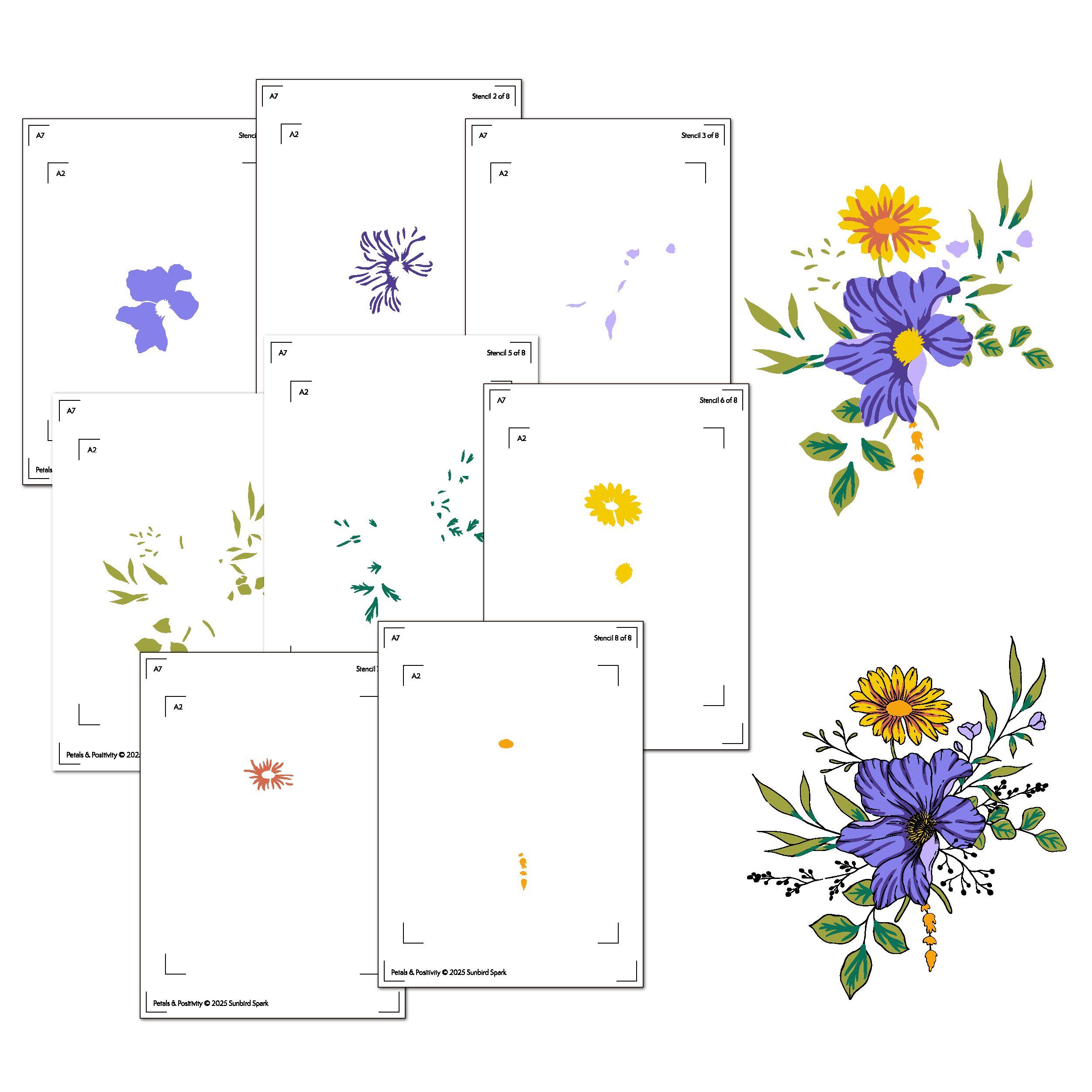 Petals & Positivity - Layering Stencils