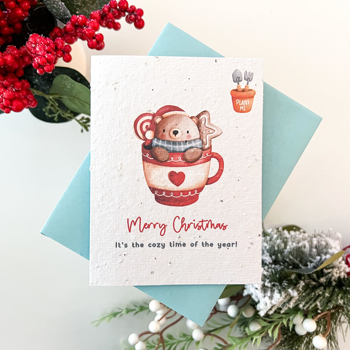 christmas cards with flower seeds Plantable Seed Card