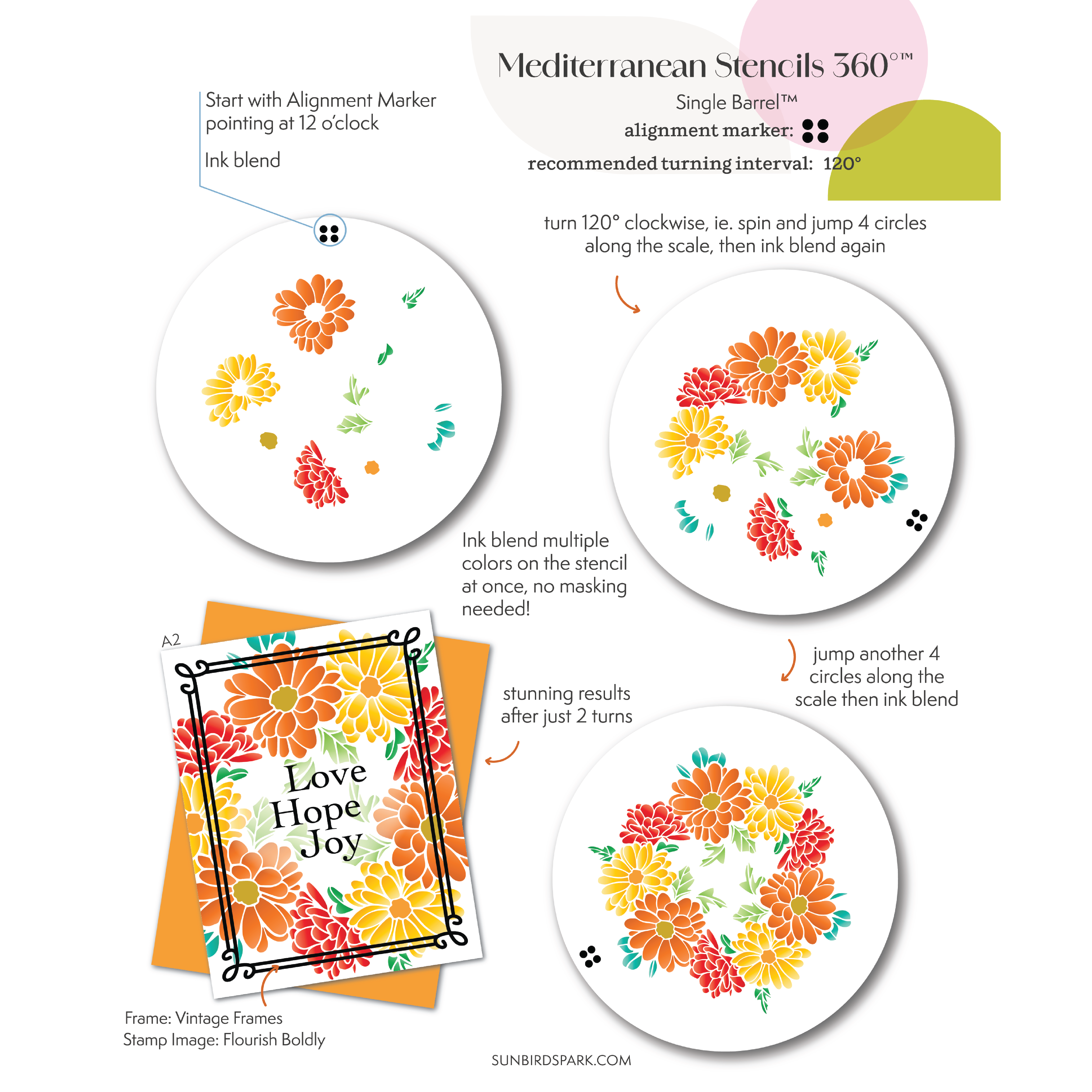 Gerbera Daisies Stencils 360°™