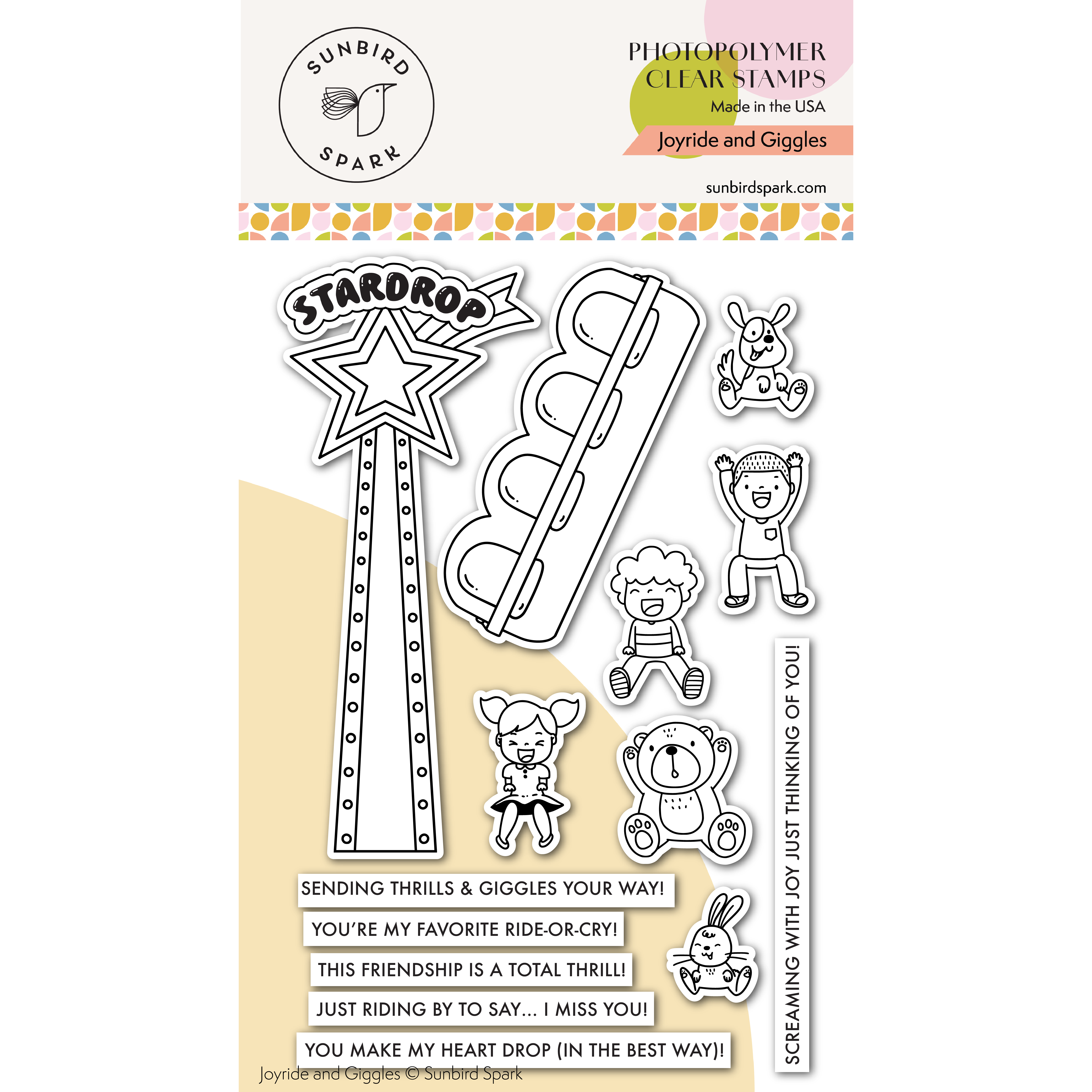 Joy Ride and Giggles Clear Stamps