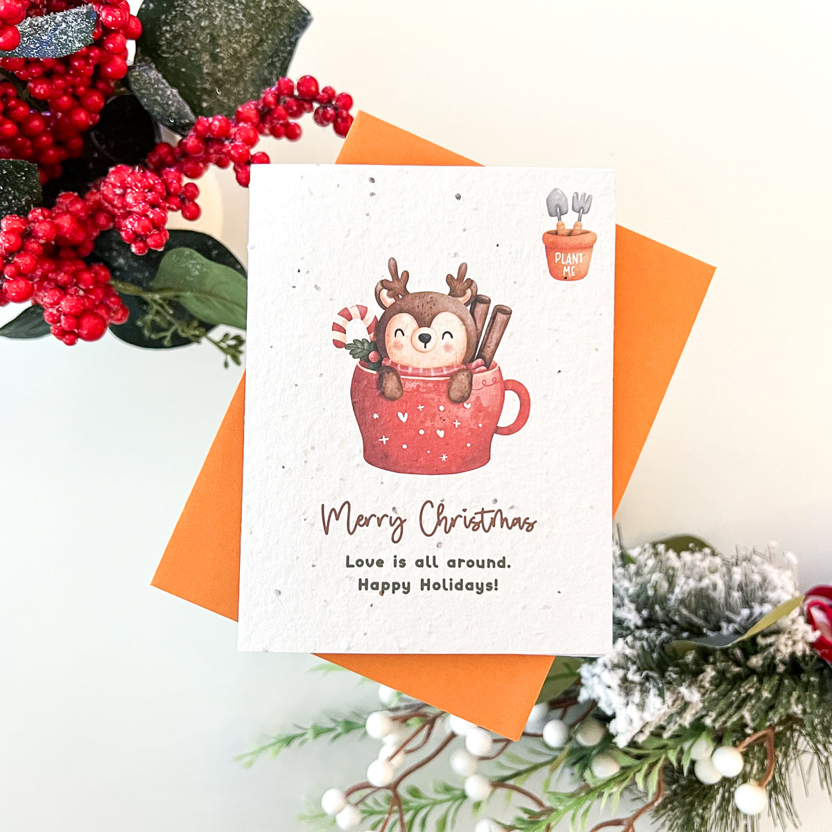 christmas cards with flower seeds Plantable Seed Card