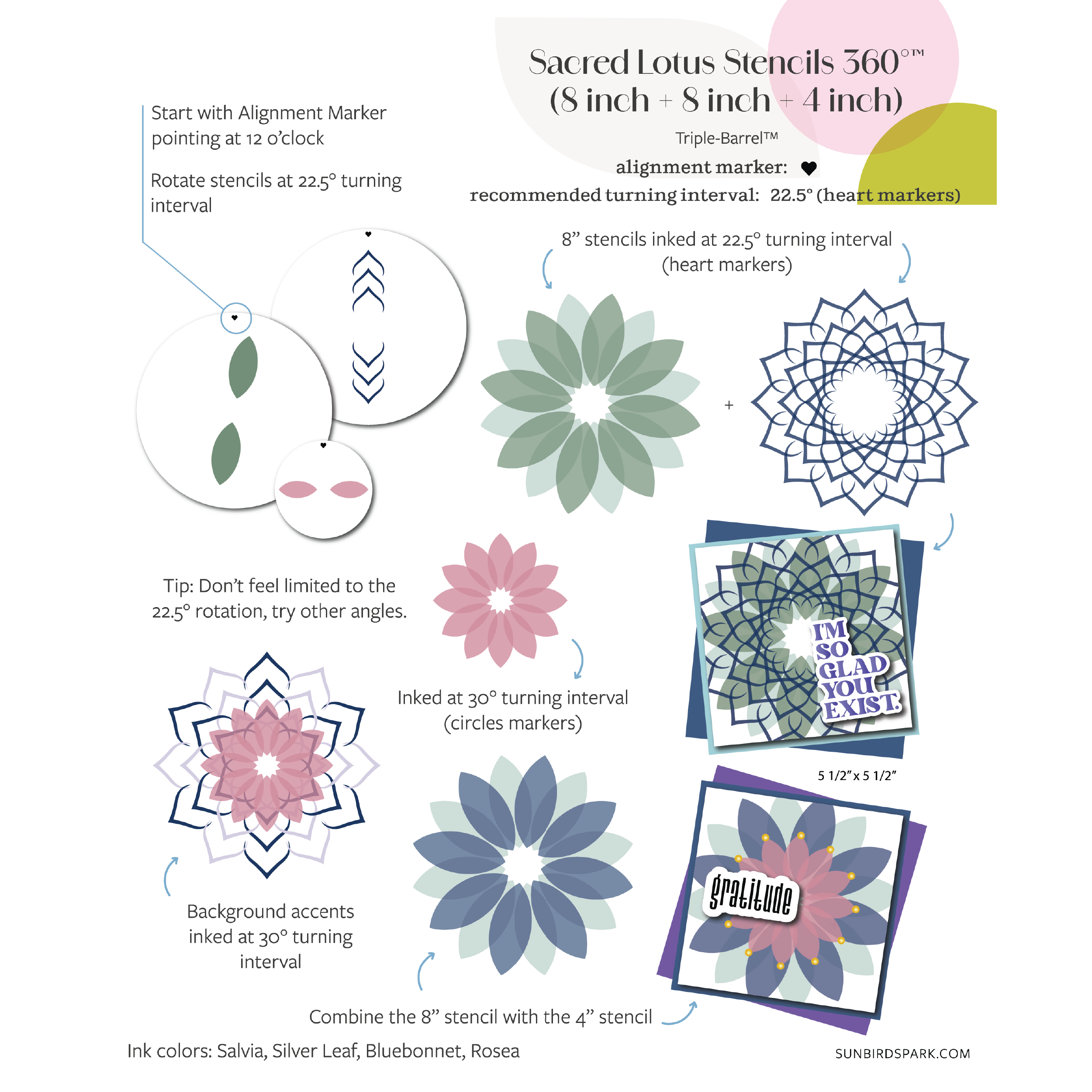 Sacred Lotus Stencils 360°™