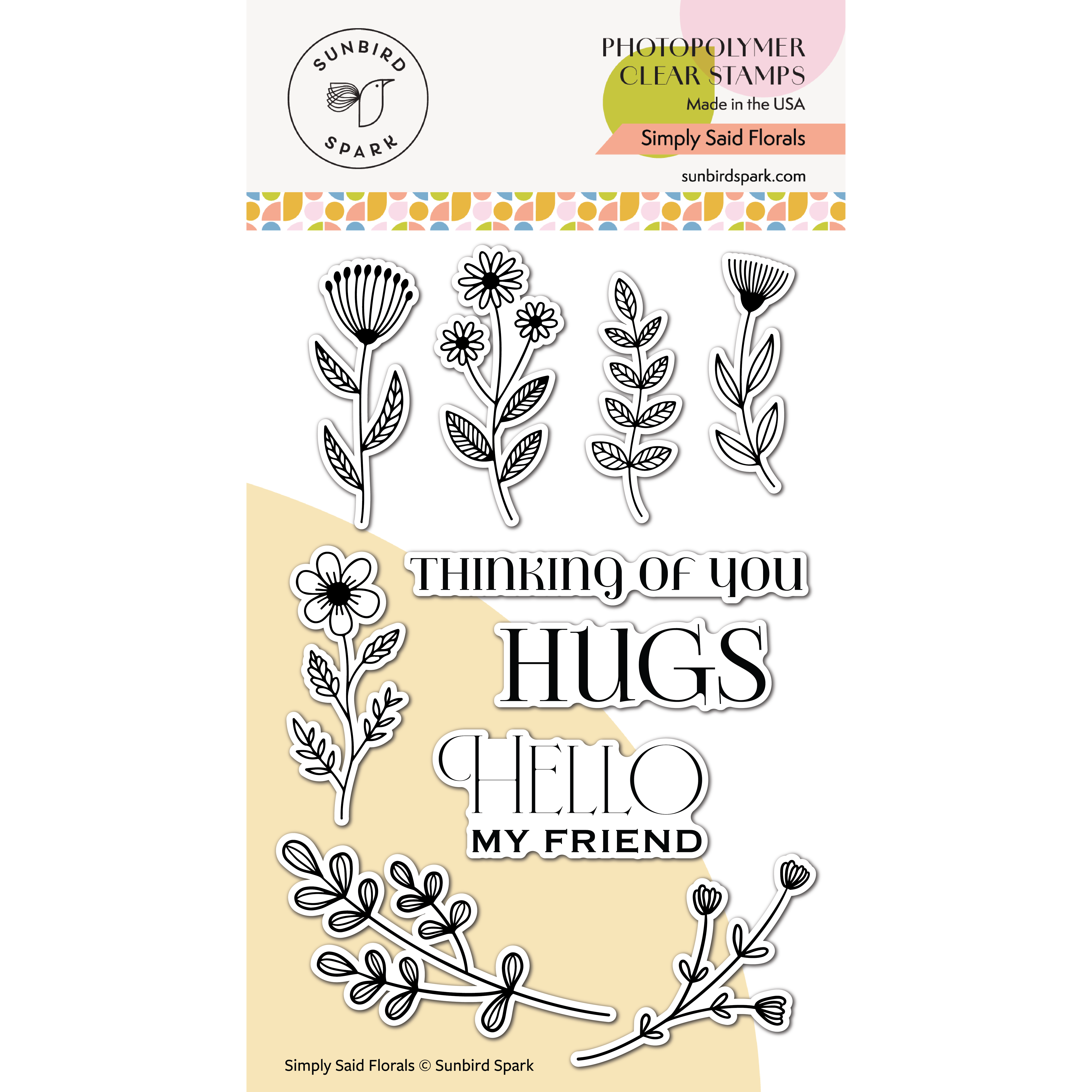 Simply Said Florals Clear Stamp Set