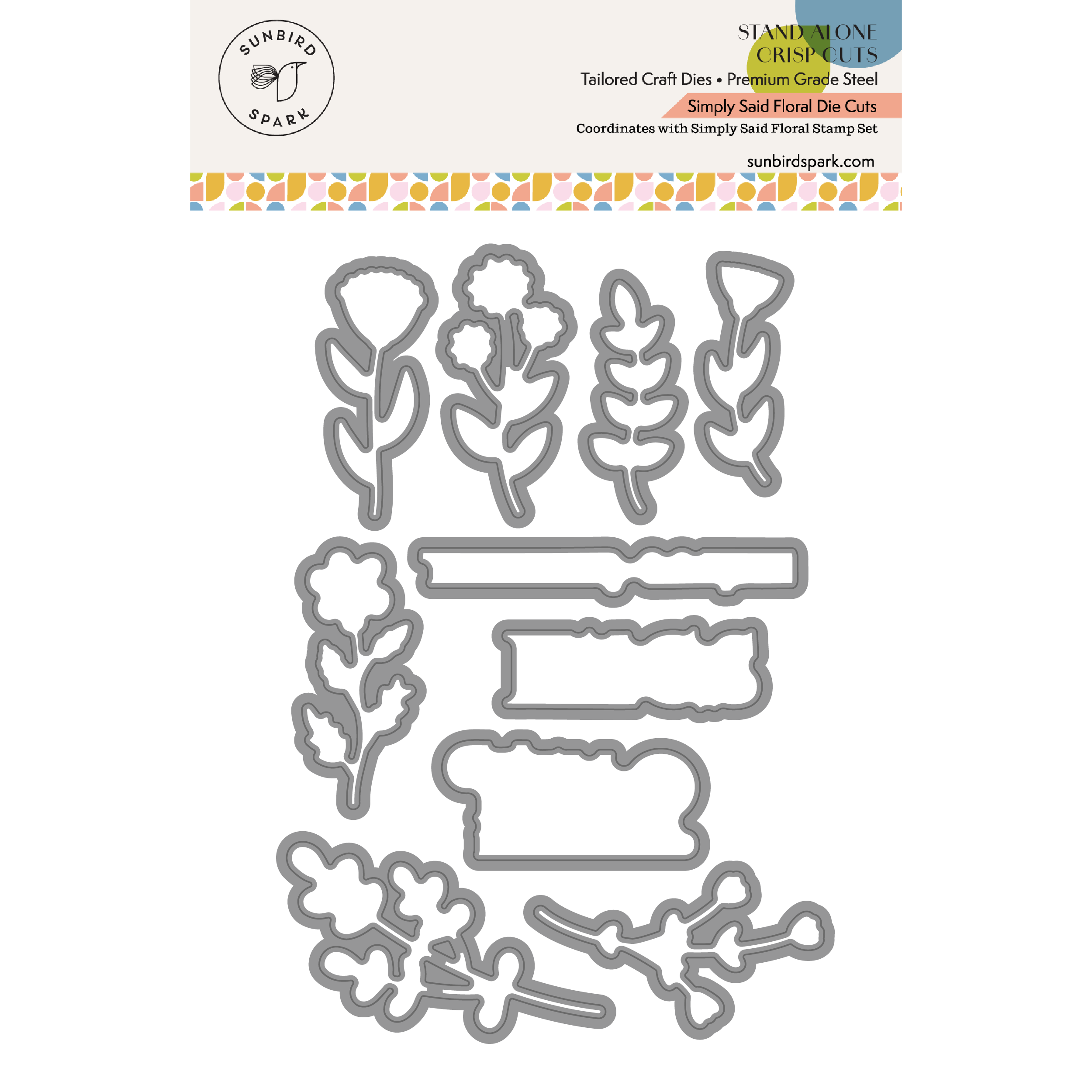 Simply Said Florals - Coordinating Crisp Cuts™ - Craft Dies