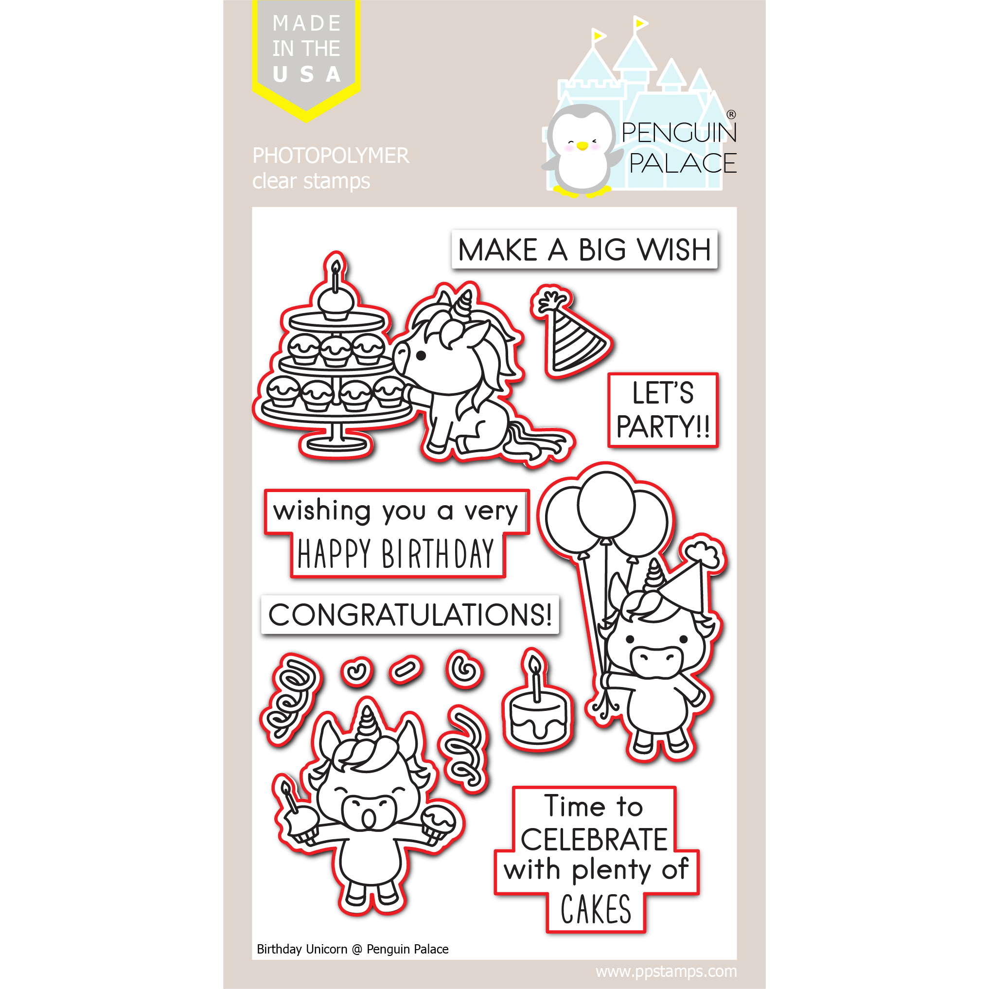 Birthday Unicorn - Penguin Perfect Cuts