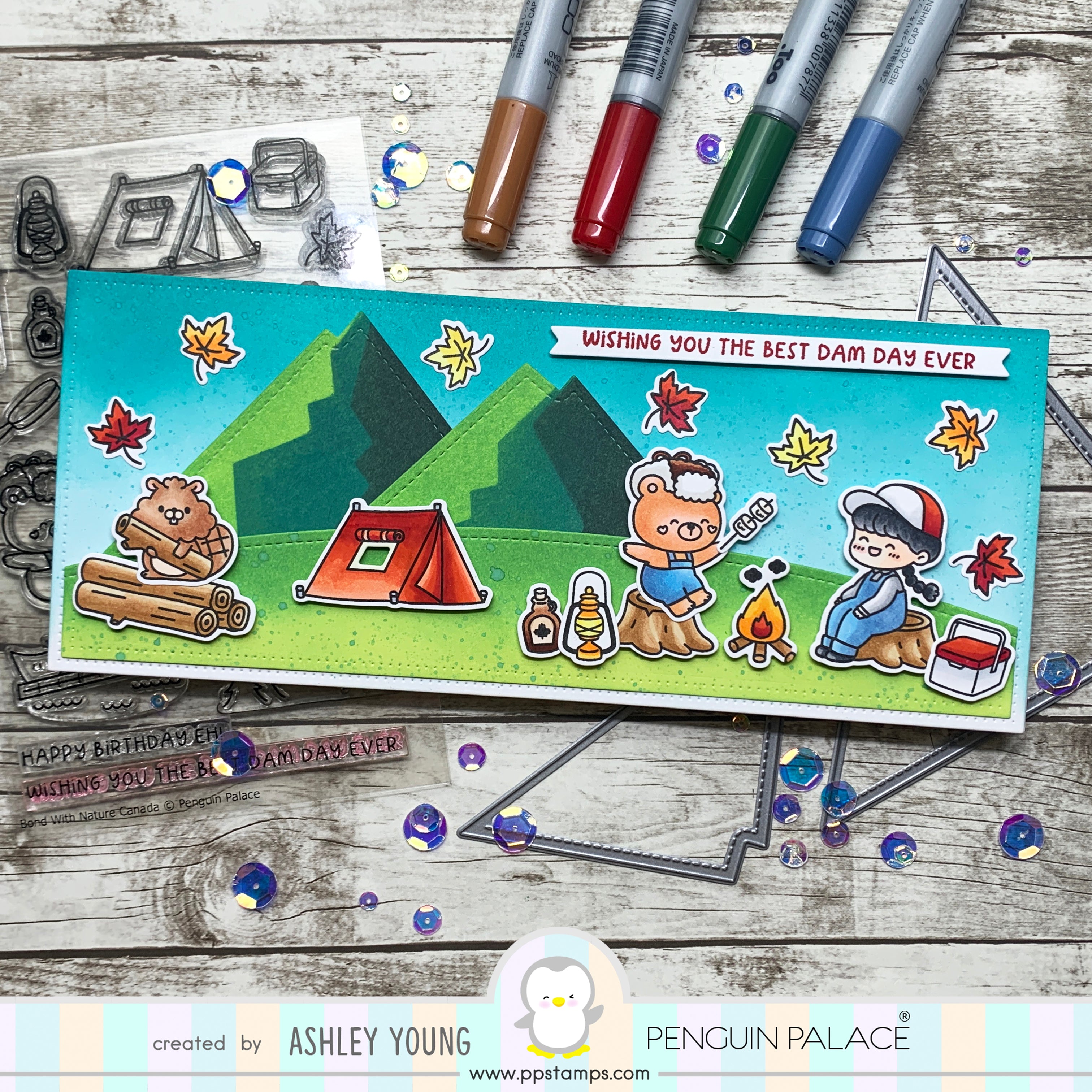 Mountain Landscape Scene Builder - Dies & Stencil Set