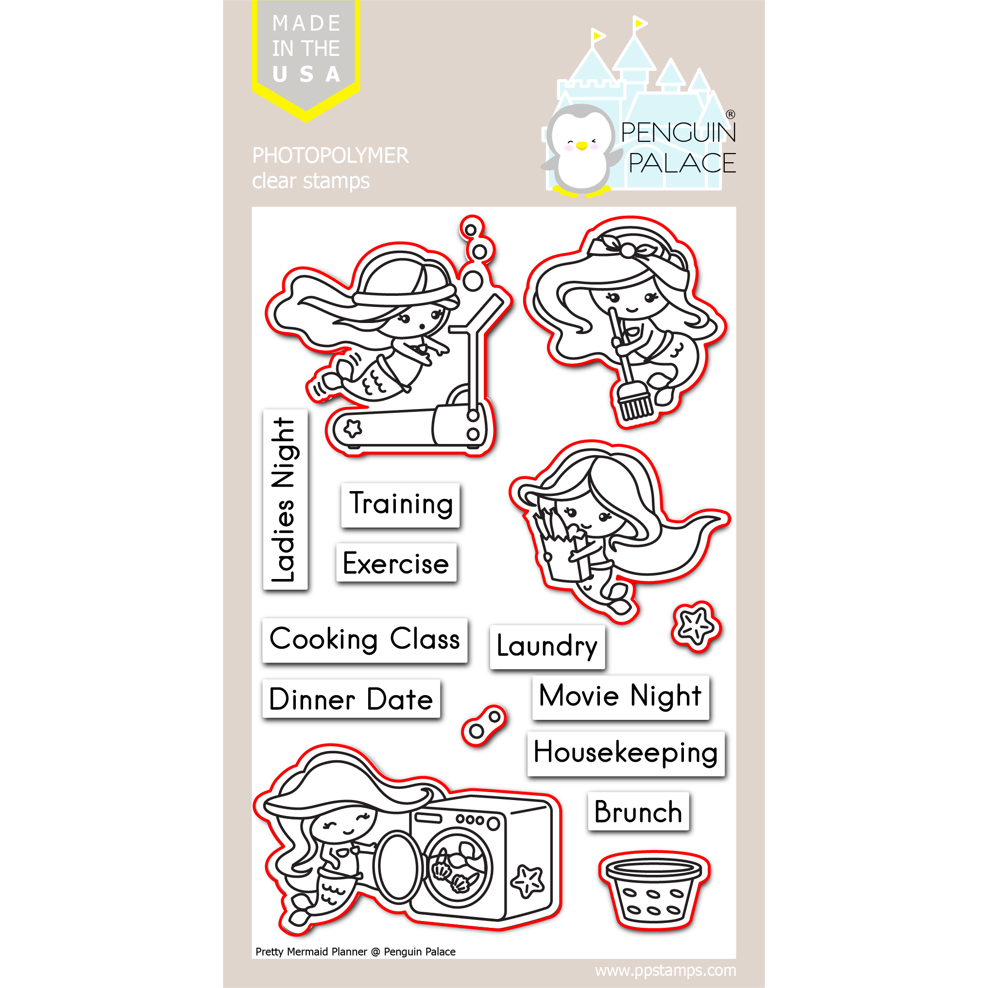 Pretty Mermaid Planner - Penguin Perfect Cuts