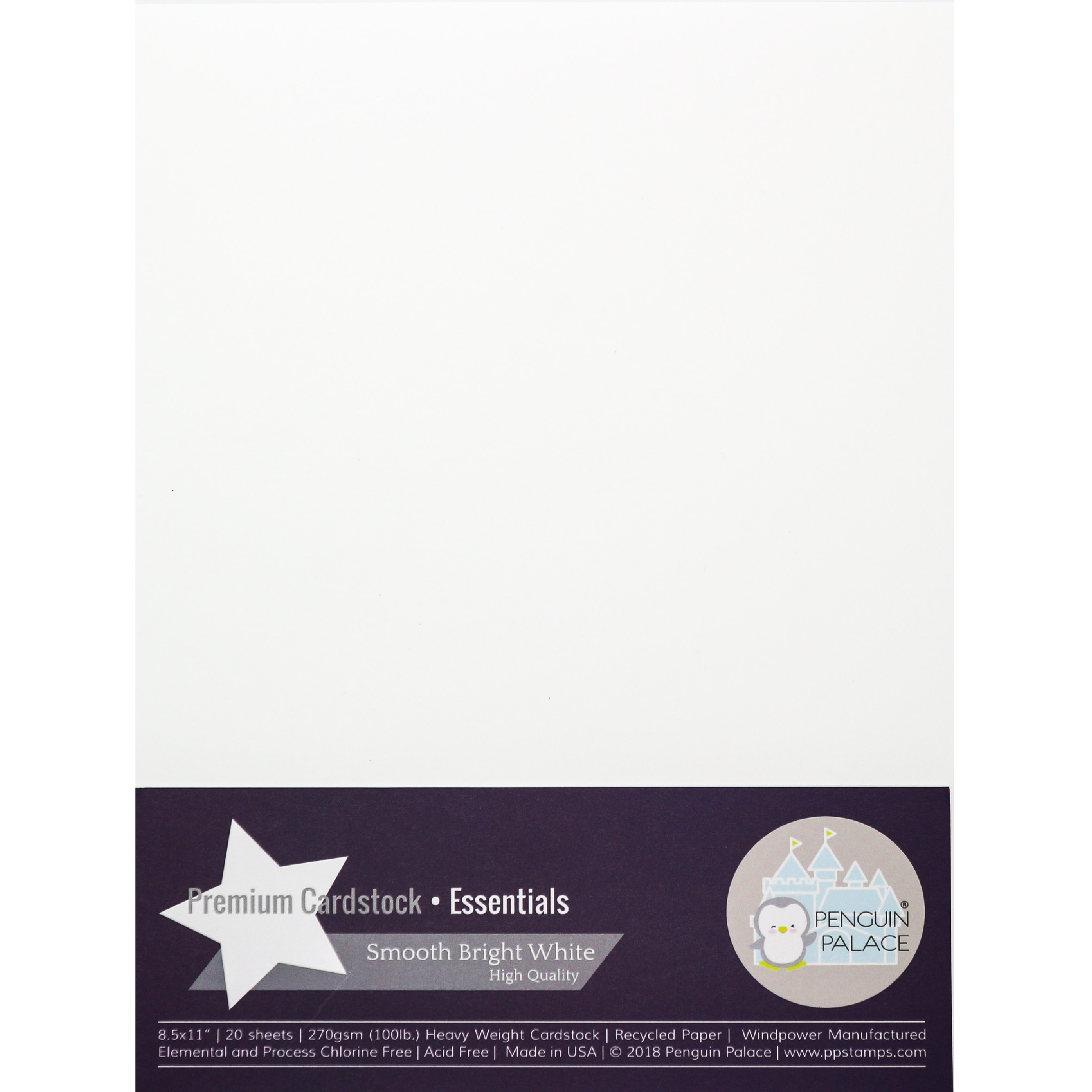 Essentials - Smooth Bright White 100lb. Heavyweight Cardstock
