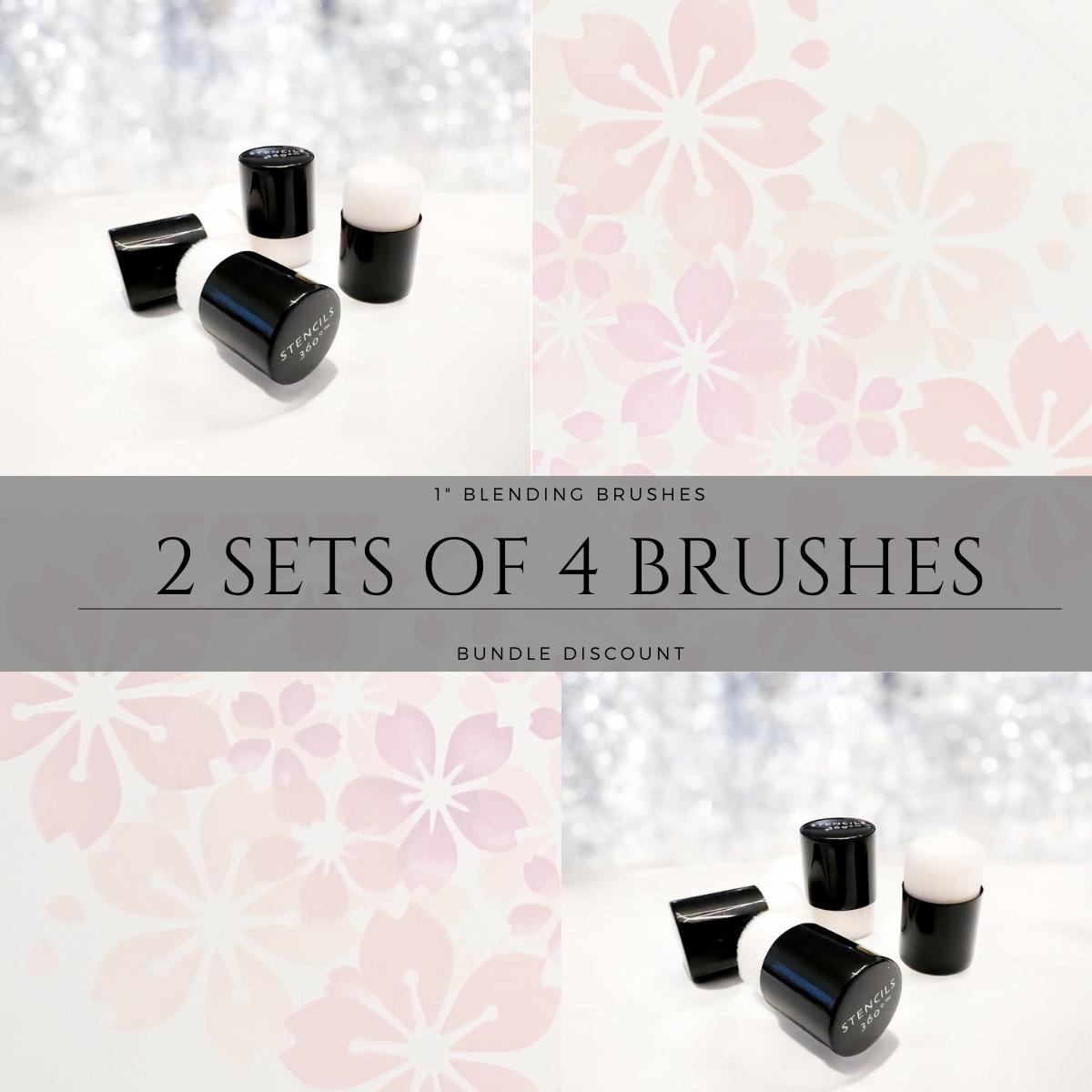 1" Blending Brush Bundle (2 Sets of 4 Brushes)