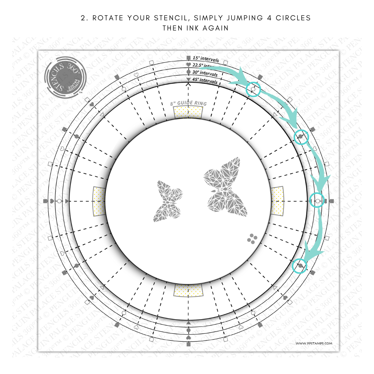 Abstract Butterflies Stencils 360°™