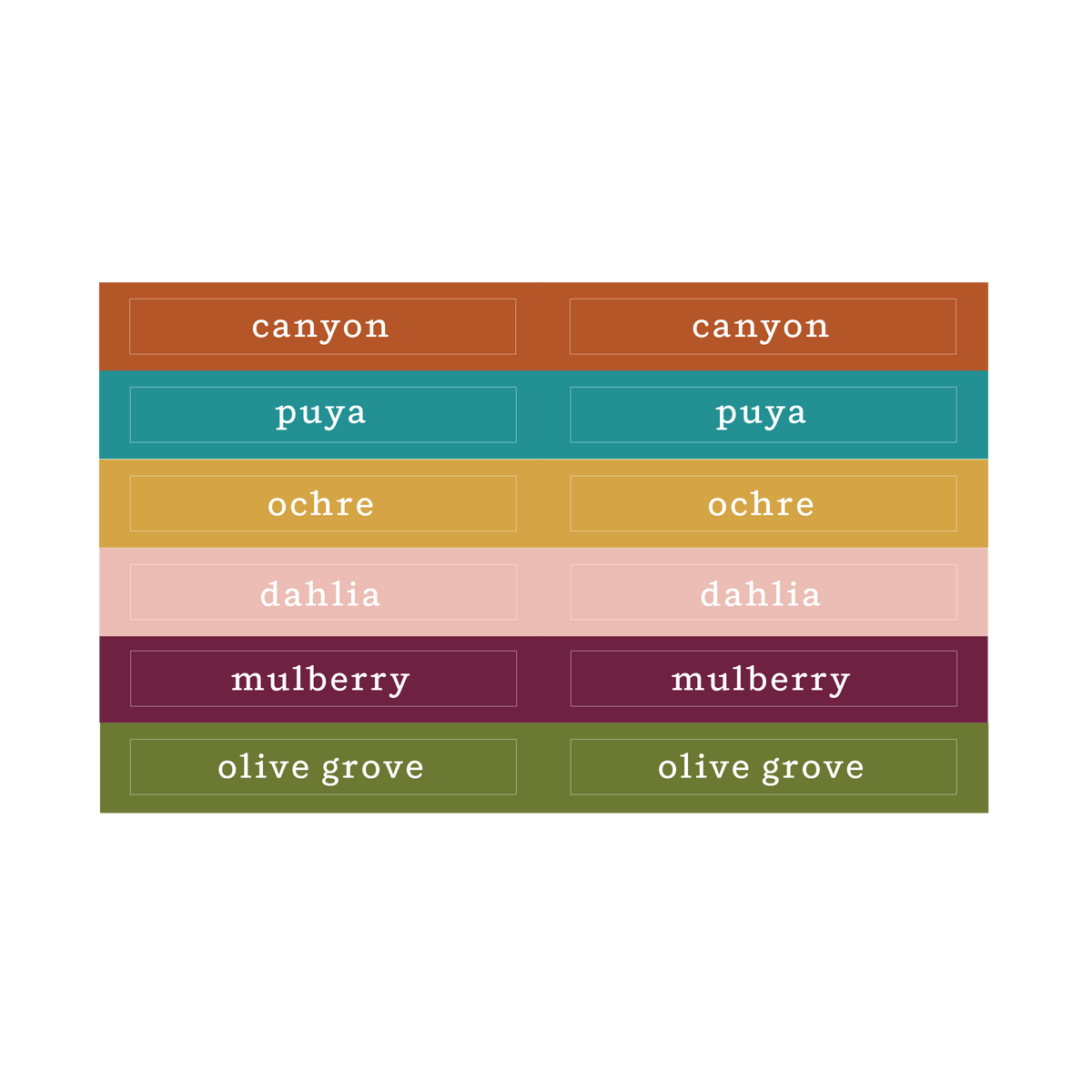 Ink Labels - Autumn Harvest Palette