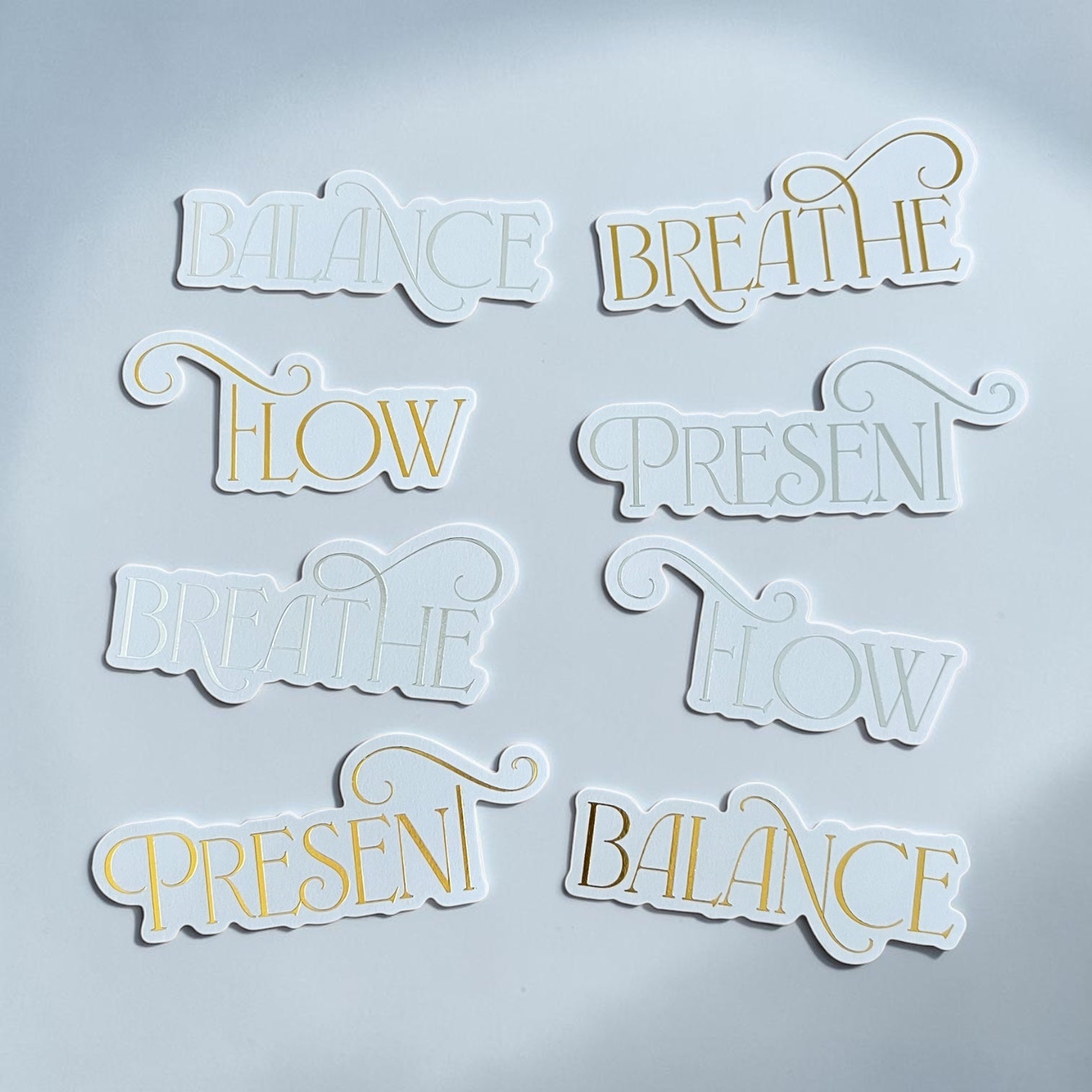 Moments of Calm Premium Foiled Affirmation Words
