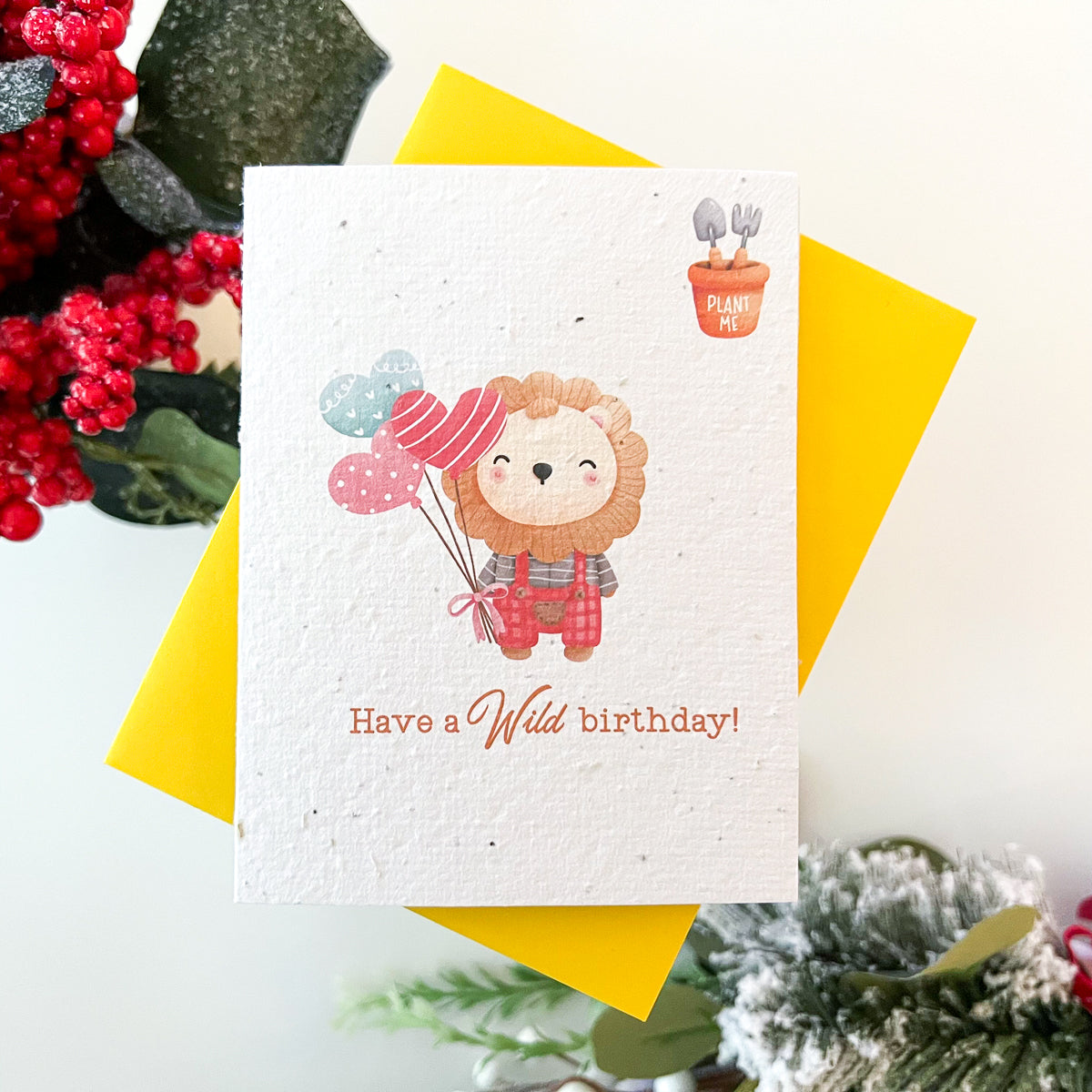 Plantable Seed Card - Lion - Have a Wild Birthday