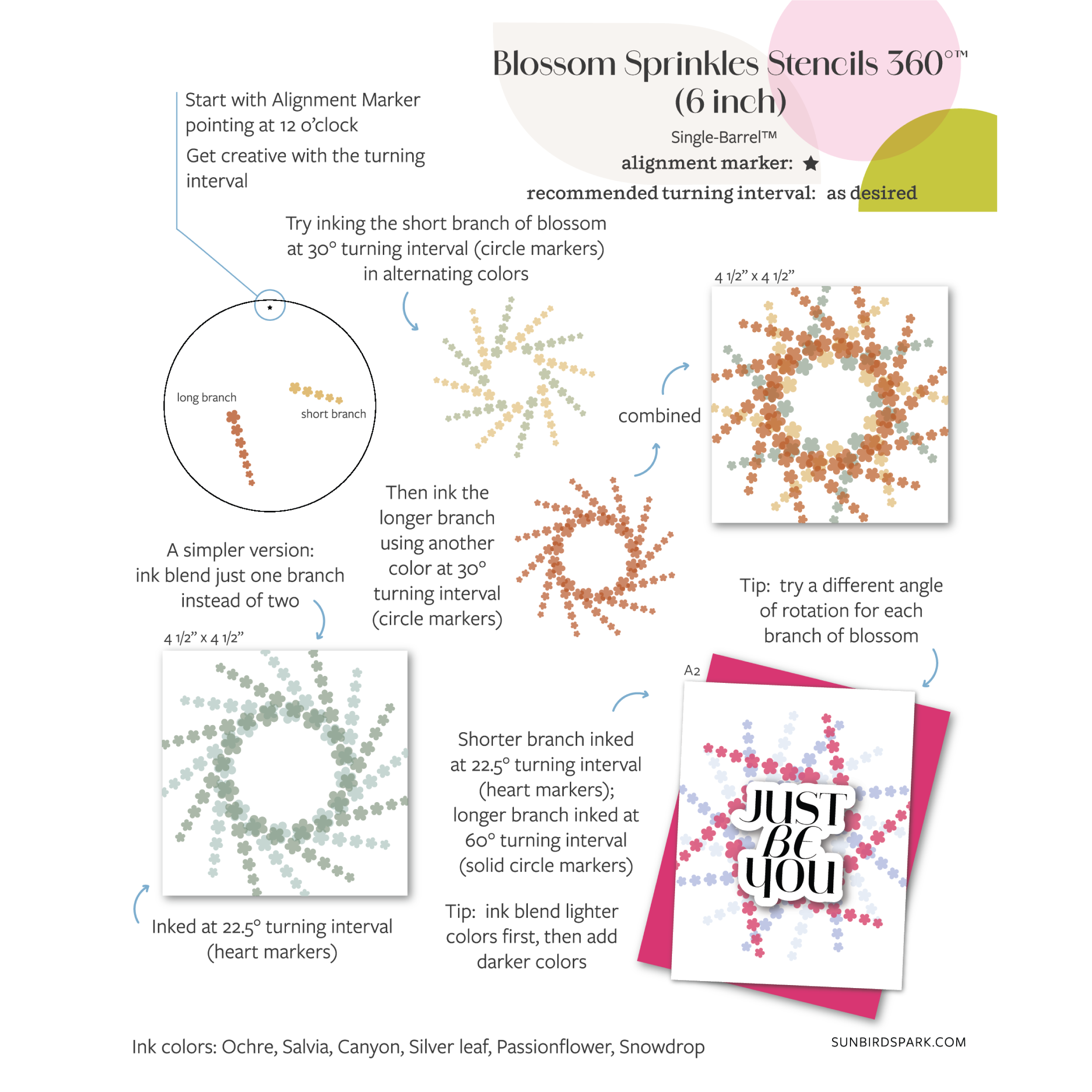 Blossom Sprinkle Stencils 360°™ (6")