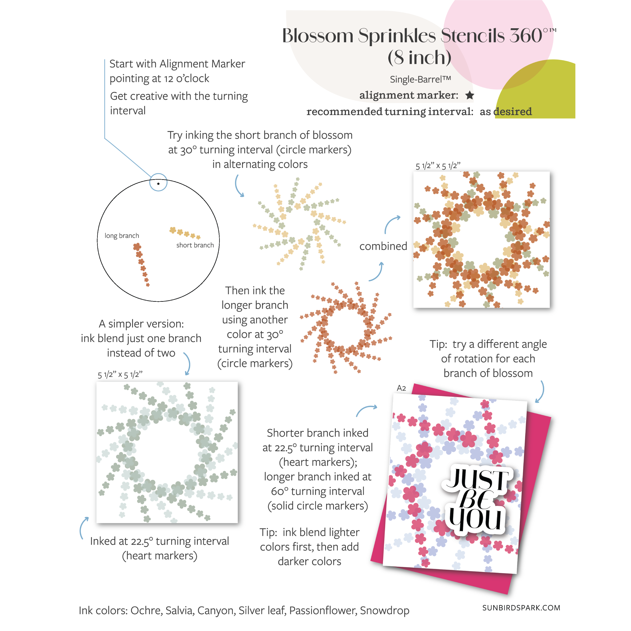 Blossom Sprinkle Stencils 360°™ (8")