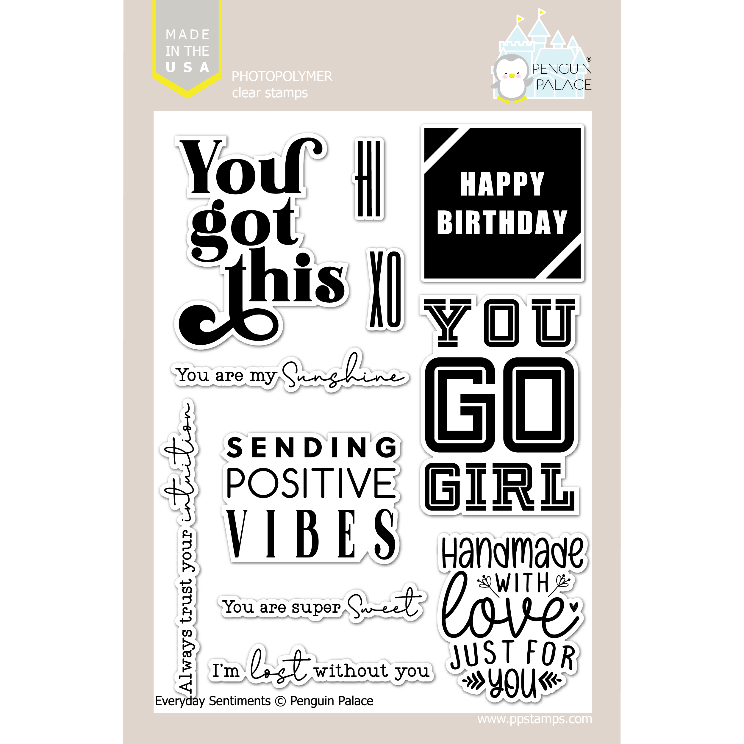 Everyday Sentiments - Clear Stamps