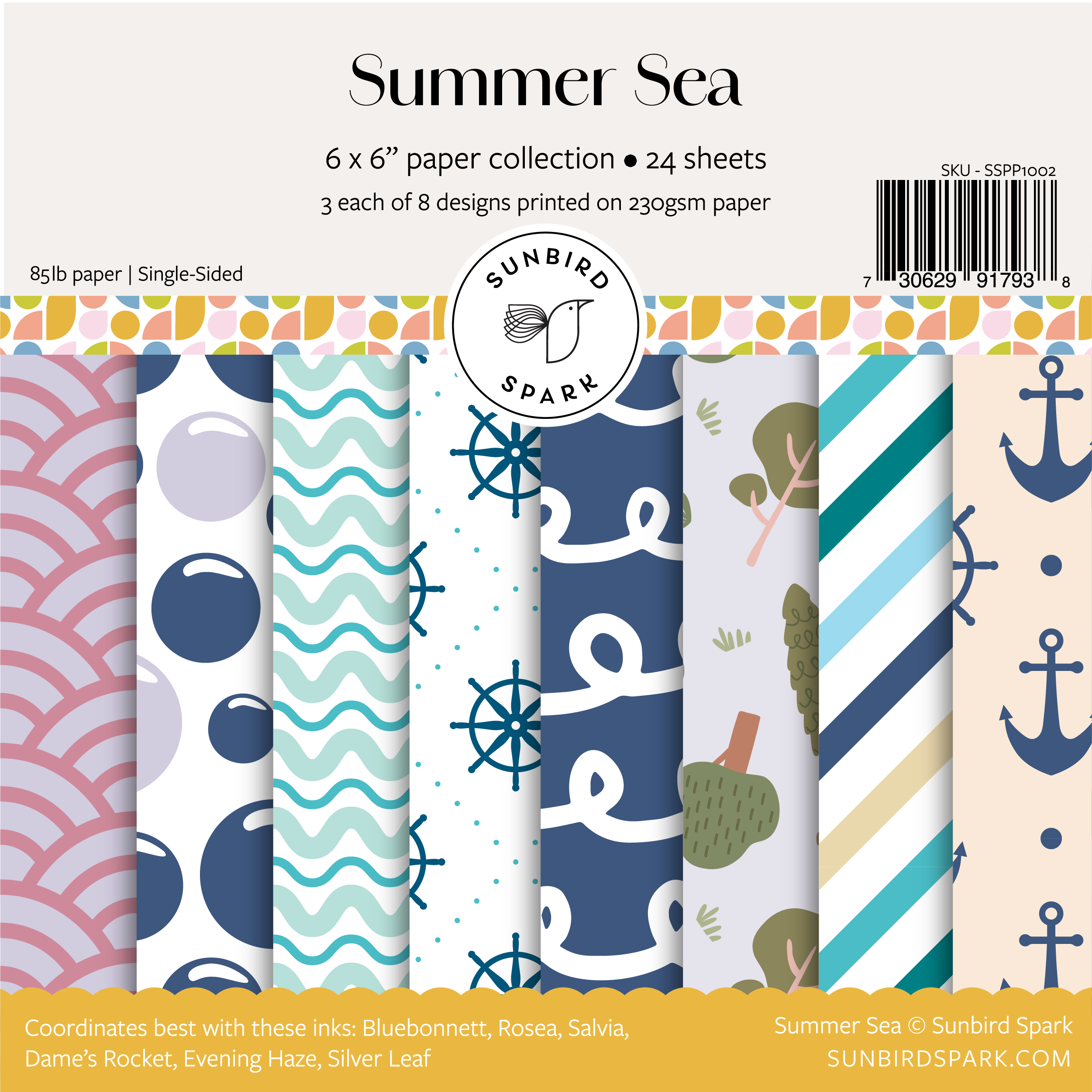 Summer Sea Patterned Paper Pack