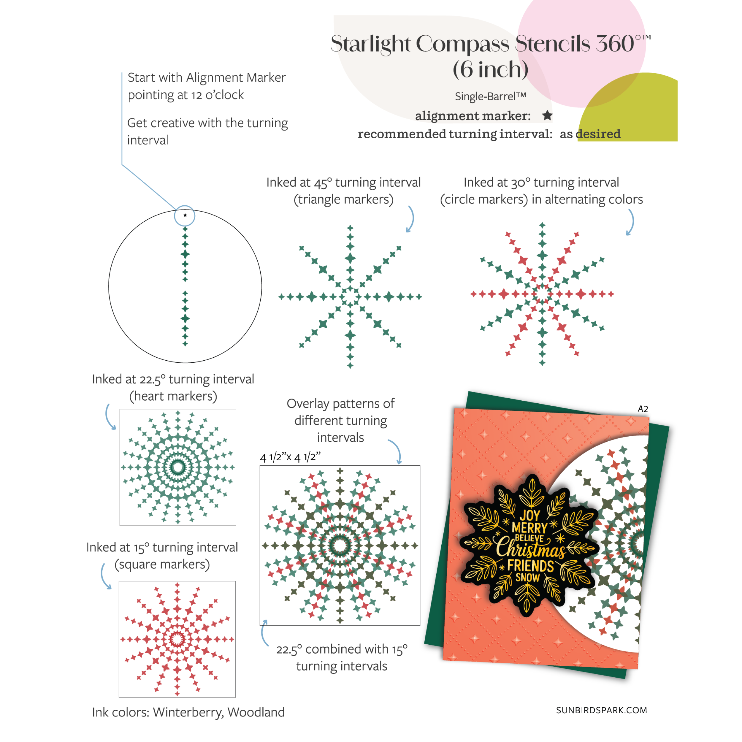Starlight Compass Stencils 360°™ (6")
