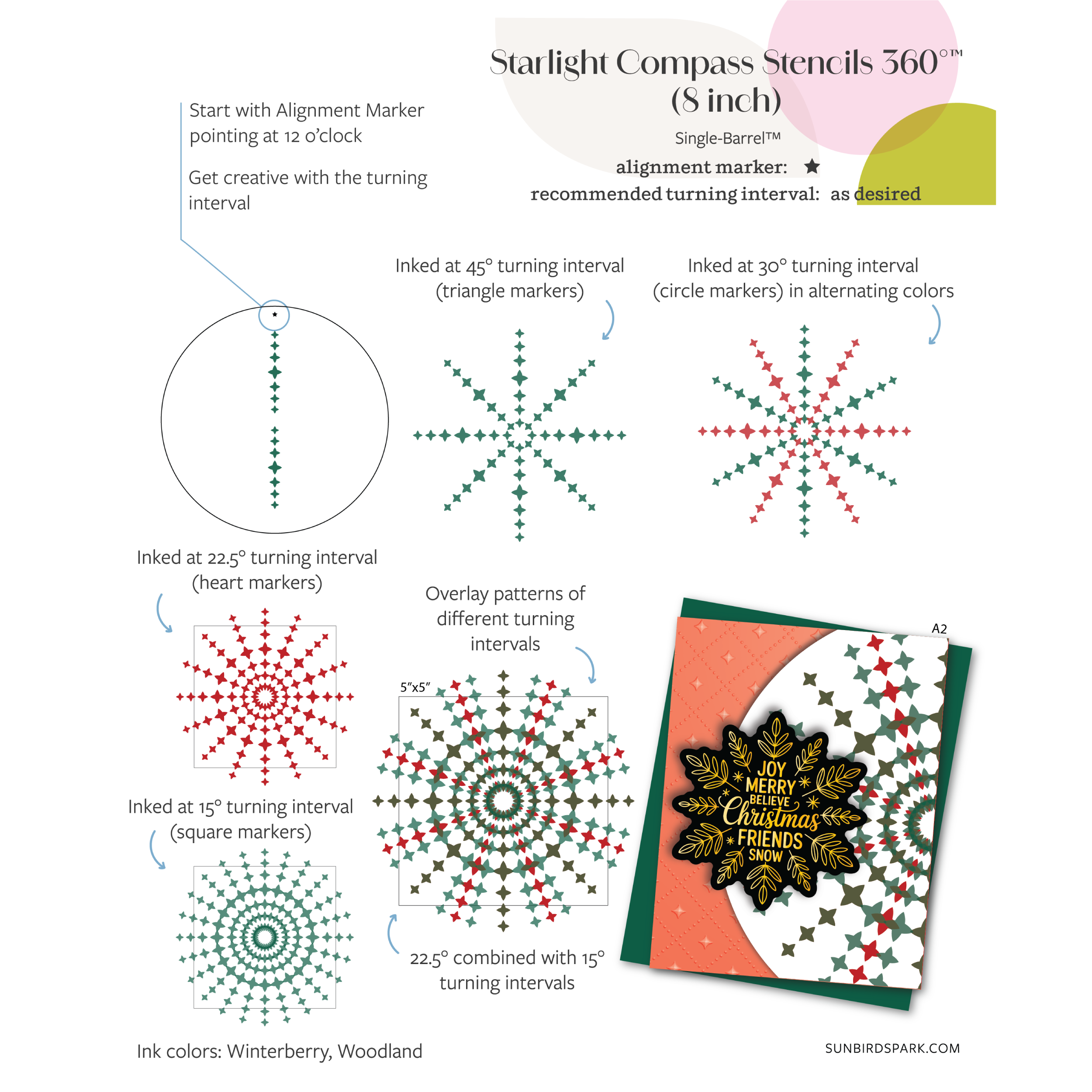 Starlight Compass Stencils 360°™ (8")