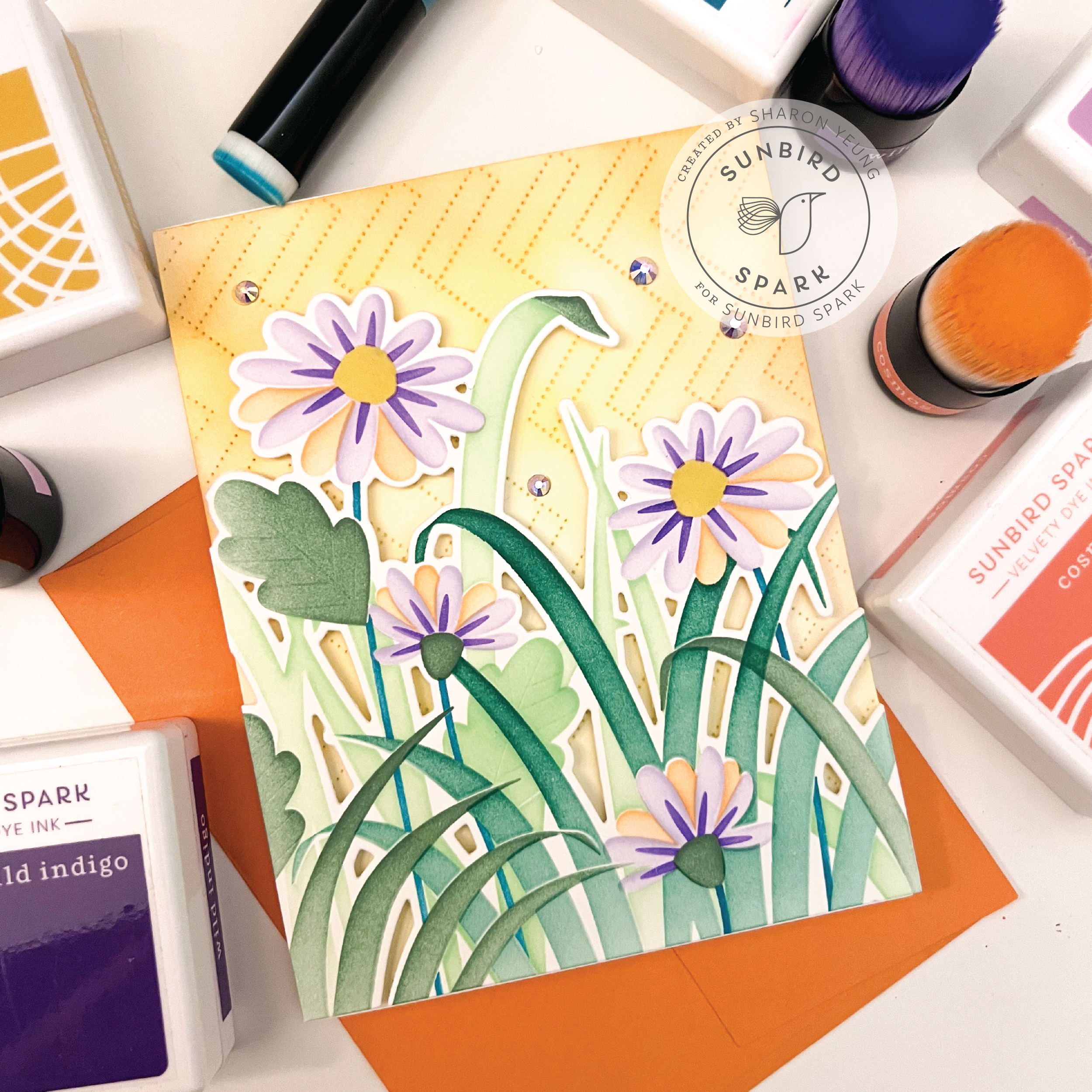 Sunlit Meadow Layering Stencil & Coordinating Die Set