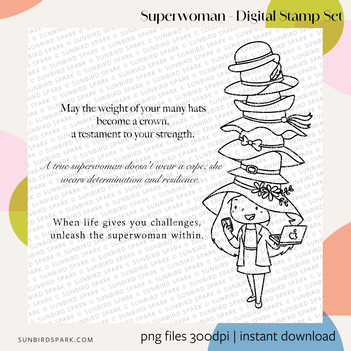 Superwoman - Digital Stamp