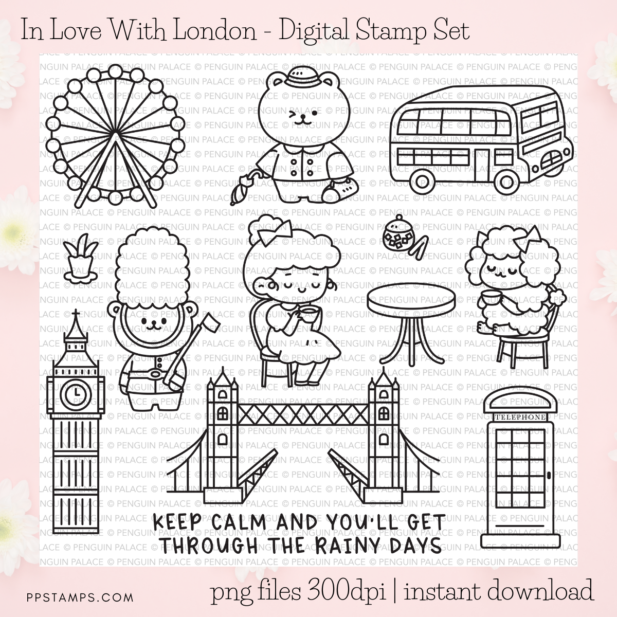 In Love With London - Digital Stamp