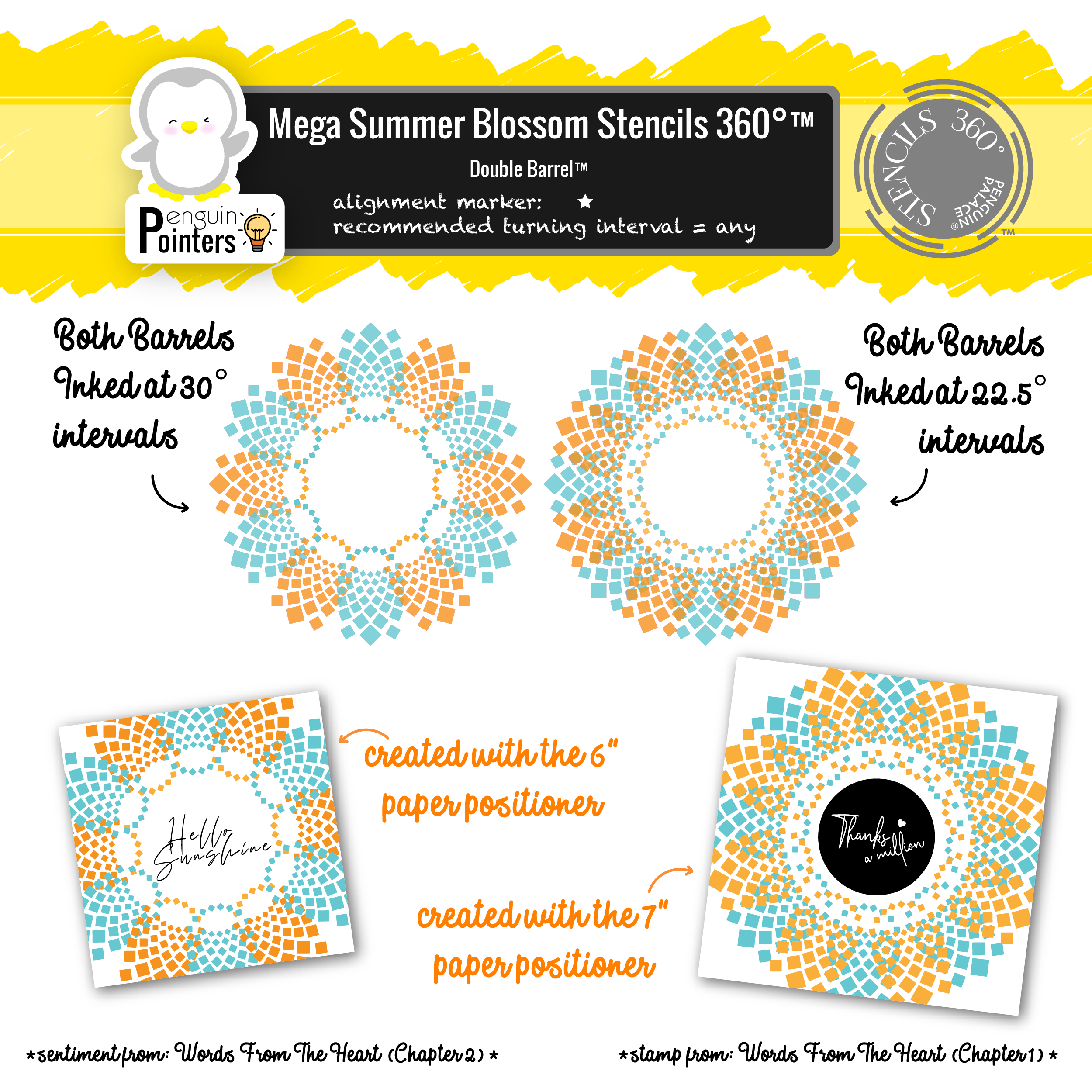 Mega Summer Blossom Stencils 360°™