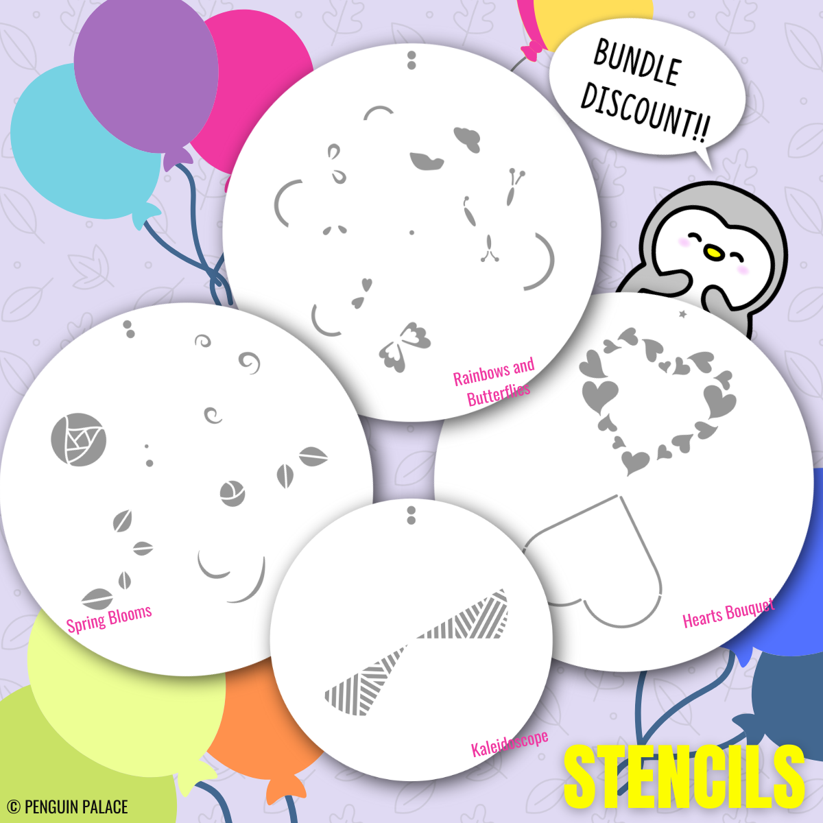 Spring 2021 Stencils Bundle (4 pc stencils set)