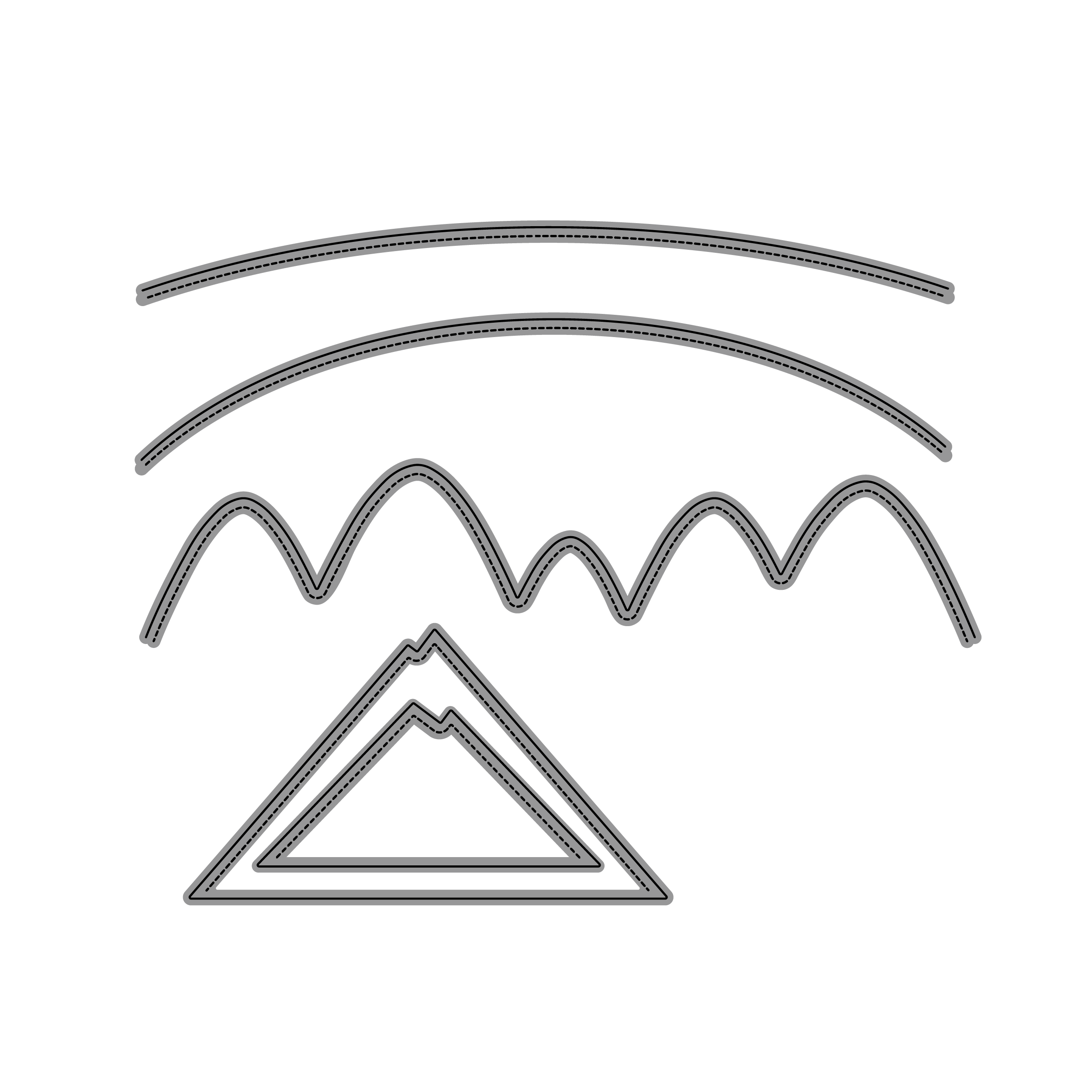 Mountain Landscape Scene Builder - Dies & Stencil Set