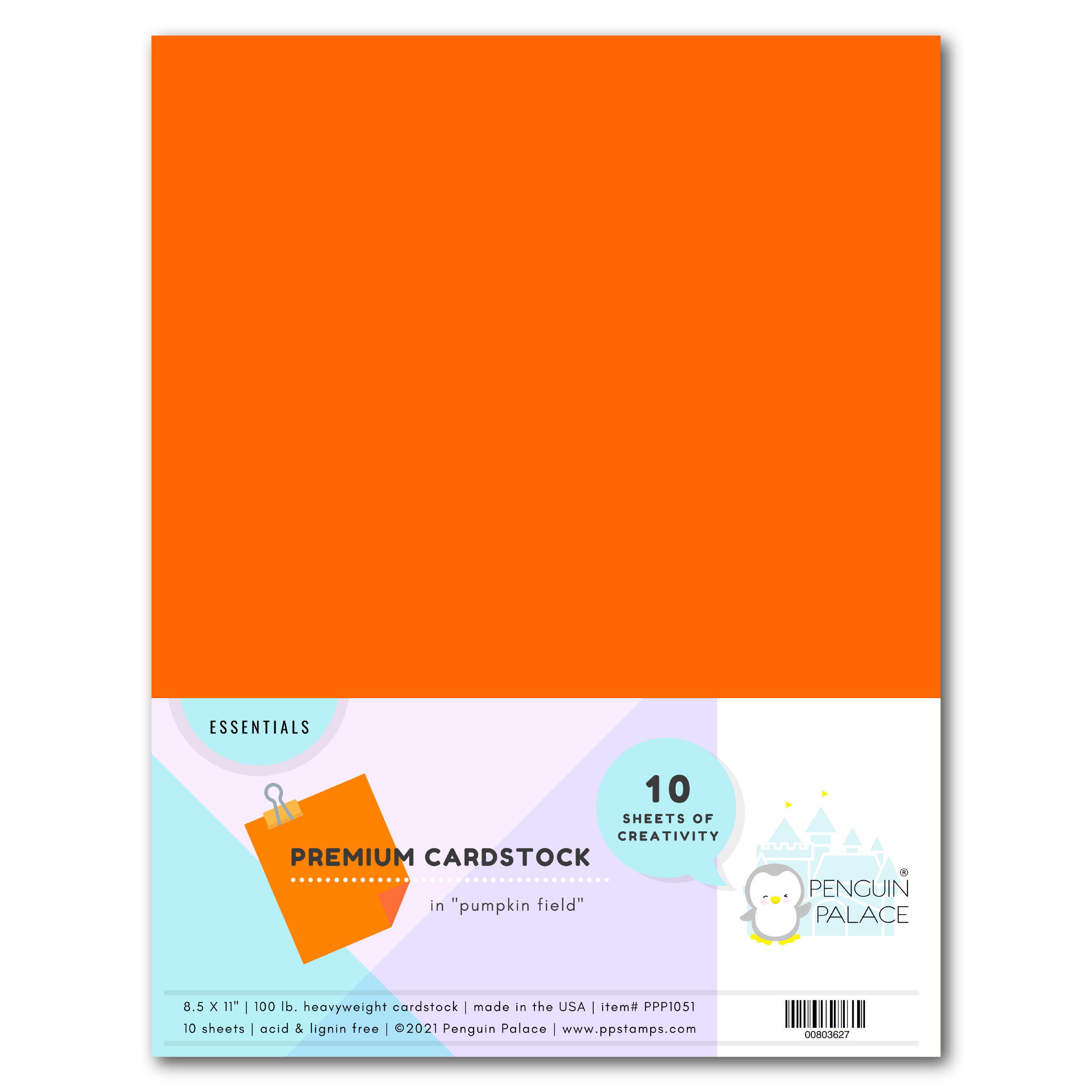 Pumpkin Field - Heavyweight Premium Cardstock