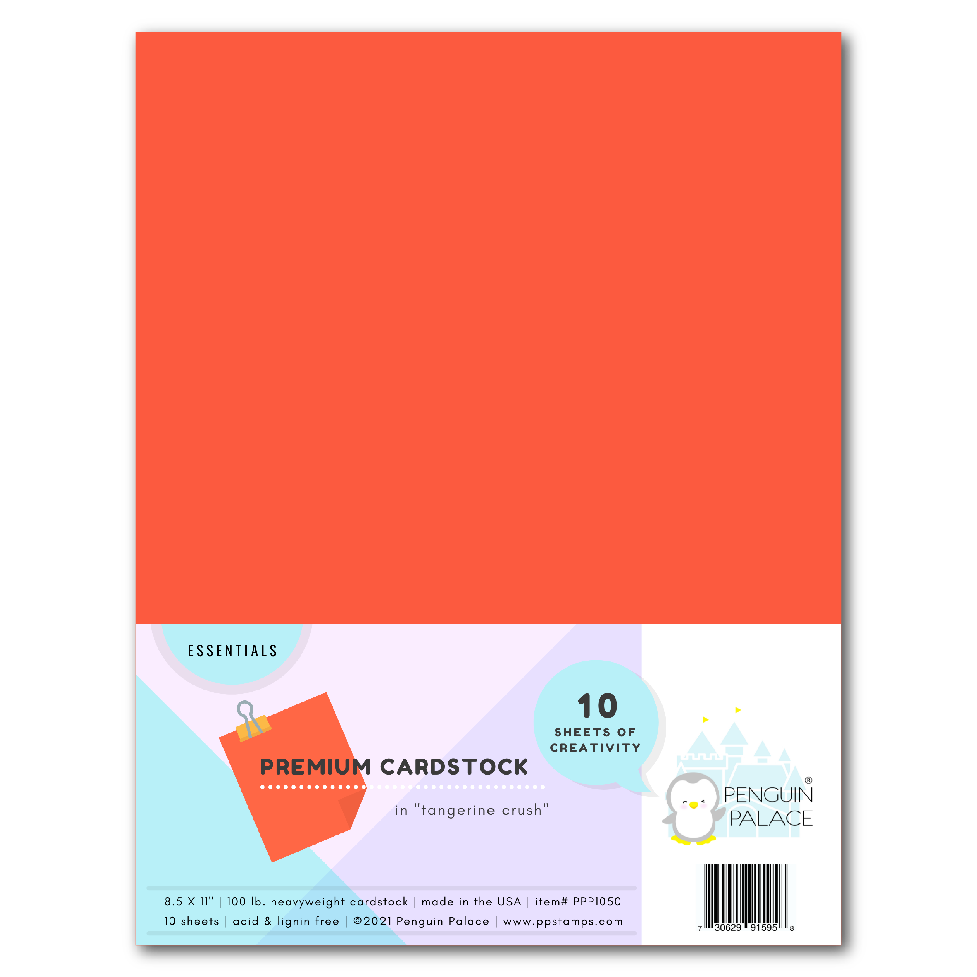 Tangerine Crush - Heavyweight Premium Cardstock